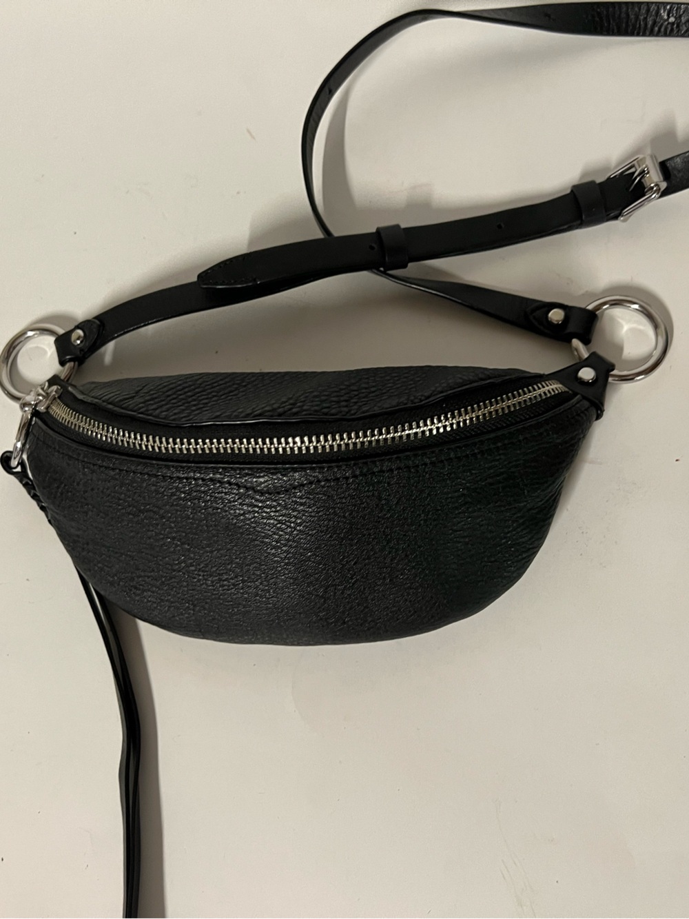 Rebecca Minkoff Black Leather Crossbody Belt Bag - Contemporary Women's Sling